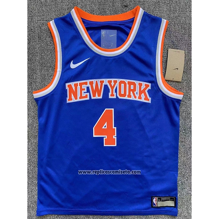 Camiseta Nino New York Knicks Derrick Rose #4 Icon Azul